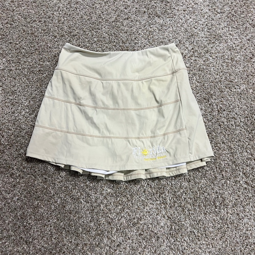 Pinspark Florida Tennis Center Daytona Beach Skort Beige Small